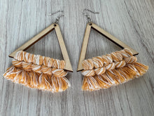 Load image into Gallery viewer, Macramé Triangle Fringe Earrings