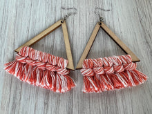 Load image into Gallery viewer, Macramé Triangle Fringe Earrings
