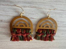 Load image into Gallery viewer, Macramé Christmas Holiday Earrings