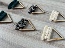 Load image into Gallery viewer, Macramé Triangle Fringe Earrings
