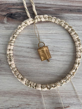Load image into Gallery viewer, White and Gold Macrame Bell Wreath
