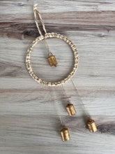 Load image into Gallery viewer, White and Gold Macrame Bell Wreath
