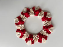 Load image into Gallery viewer, Candy cane Snowflake Mandala Macrame Wall Hanging
