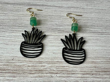 Load image into Gallery viewer, Green Aventurine Plant Earrings
