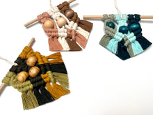 Load image into Gallery viewer, Tricolor Mini Macrame Ornament
