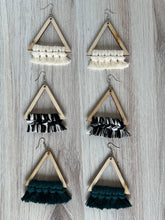 Load image into Gallery viewer, Macramé Triangle Fringe Earrings
