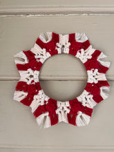 Load image into Gallery viewer, Candy cane Snowflake Mandala Macrame Wall Hanging
