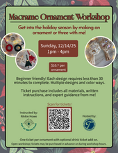 Load image into Gallery viewer, Macrame Ornament Workshop at Tradition Brewing
