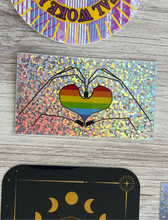 Load image into Gallery viewer, Pride Heart Hands STICKER
