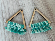 Load image into Gallery viewer, Macramé Triangle Fringe Earrings
