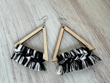 Load image into Gallery viewer, Macramé Triangle Fringe Earrings
