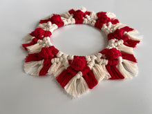 Load image into Gallery viewer, Candy cane Snowflake Mandala Macrame Wall Hanging
