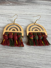 Load image into Gallery viewer, Macramé Christmas Holiday Earrings
