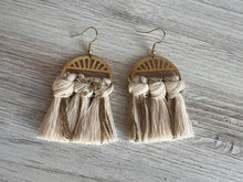 Load image into Gallery viewer, Macramé Christmas Holiday Earrings
