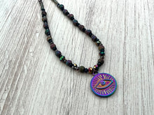 Load image into Gallery viewer, Rainbow Cosmic Eye Necklace
